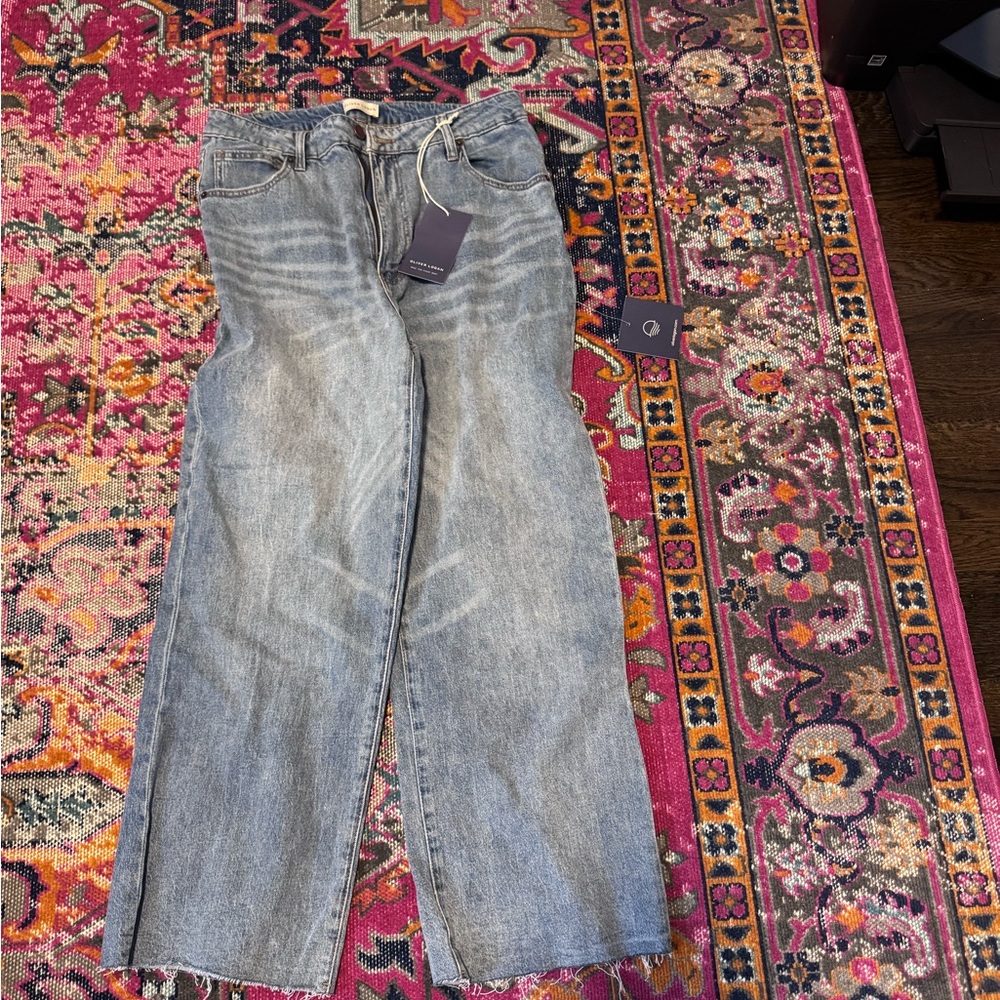 Wide leg crop jeans